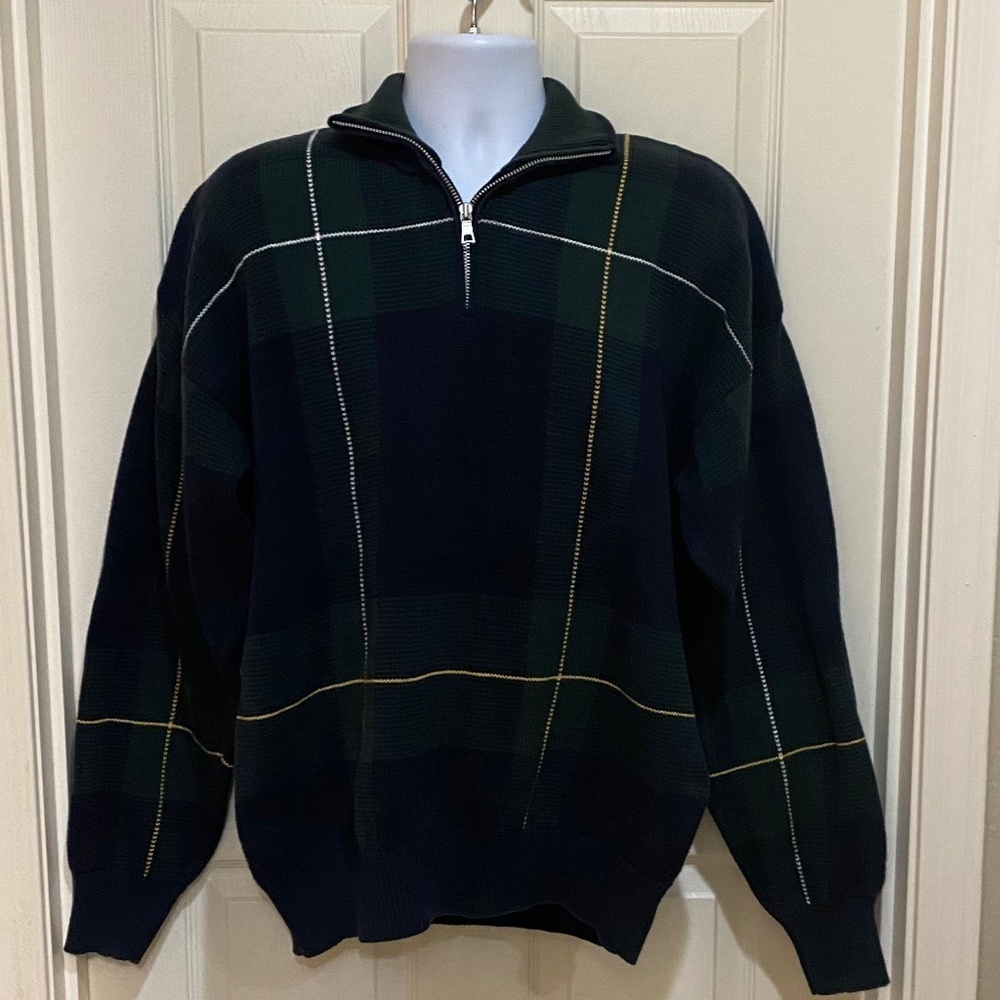 Vintage Nautica 1/4 Zip Grandpa Knit Men's Sweater- Size XL